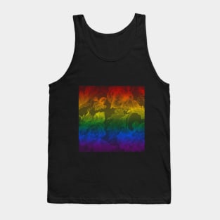 Gay Pride Floral Design Subtle Tank Top